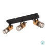 TRIO LIGHTING - Tosh Φωτιστικό οροφής 3xE14 Ξύλο - Μαύρο Ματ ΚΩΔ.-804300332