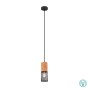 TRIO LIGHTING - Tosh Κρεμαστό φωτιστικό 1xE27 Ξύλο - Μαύρο Ματ ΚΩΔ.-304300132