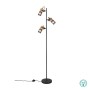 TRIO LIGHTING - Tosh Φωτιστικό δαπέδου 3xE14 Ξύλο - Μαύρο Ματ ΚΩΔ.-404300332