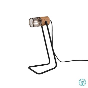 TRIO LIGHTING - Tosh Επιτραπέζιο φωτιστικό 1xE14 Ξύλο - Μαύρο Ματ ΚΩΔ.-504300132