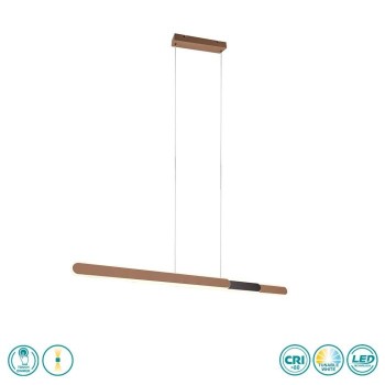TRIO LIGHTING - Helios Κρεμαστό φωτιστικό LED Καφέ ΚΩΔ.-343310365
