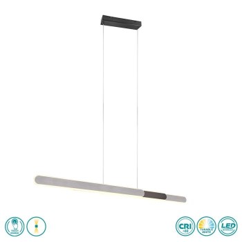 TRIO LIGHTING - Helios Κρεμαστό φωτιστικό LED Βουρτσιστό Αλουμίνιο ΚΩΔ.-343310305