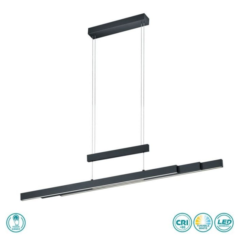 TRIO LIGHTING - Trajan Κρεμαστό φωτιστικό LED Μαύρο Ματ ΚΩΔ.-375310532