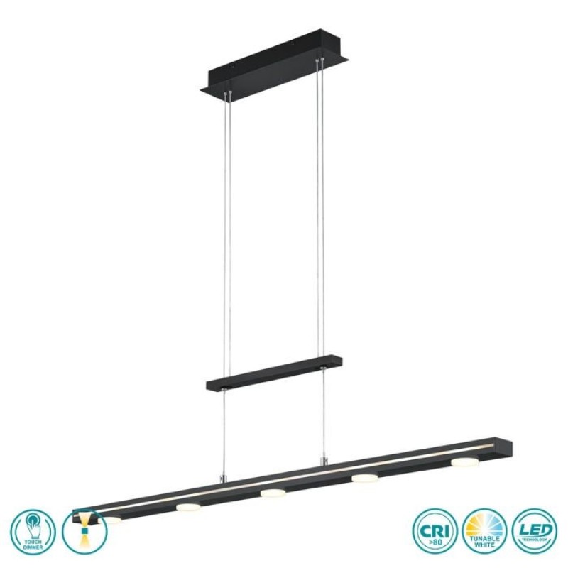 TRIO LIGHTING - Lacal Κρεμαστό φωτιστικ΄ο LED Μαύρο Ματ ΚΩΔ.-379190732