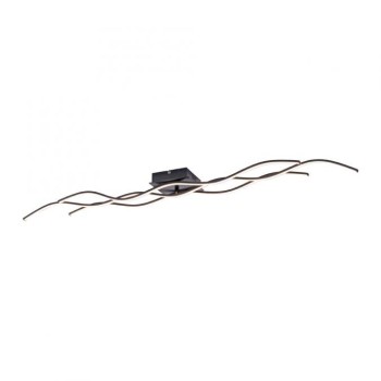 JUST LIGHT.-WAVE Φωτιστικό οροφής LED μαύρο ΚΩΔ.-SL15167-18