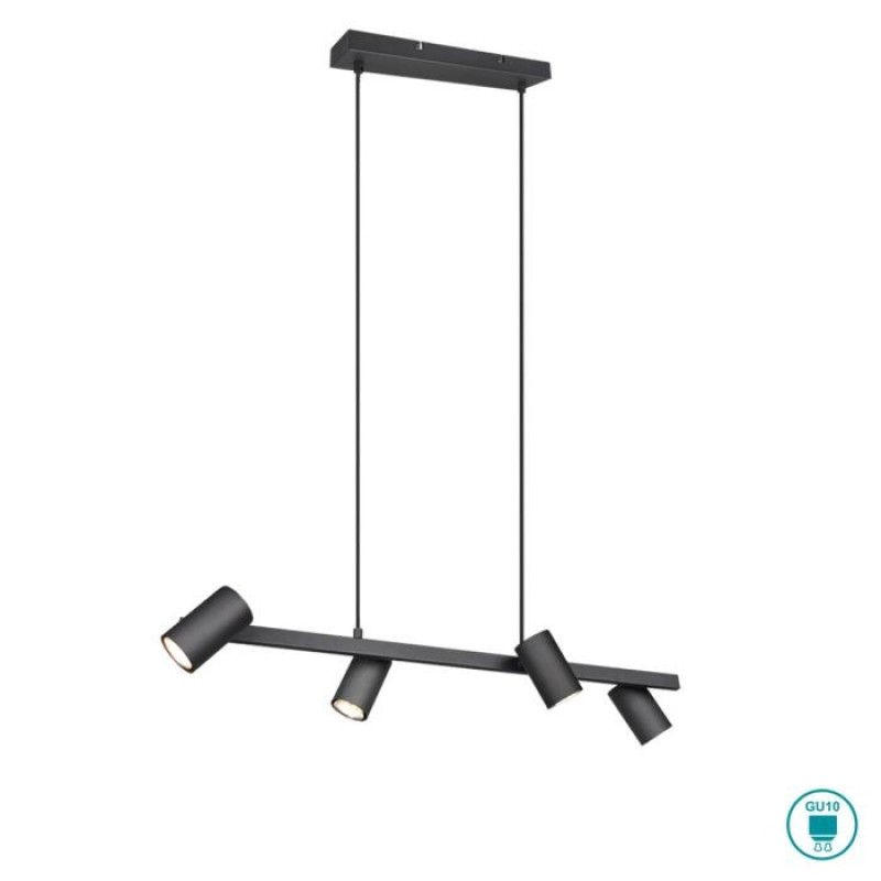 TRIO LIGHTING - Marley Κρεμαστό φωτιστικό 4xGU10 Μαύρο Ματ ΚΩΔ.-302400432