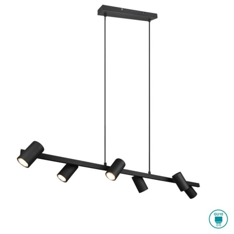 TRIO LIGHTING - Marley Κρεμαστό φωτιστικό 6xGU10 Μαύρο Ματ ΚΩΔ.-302400632