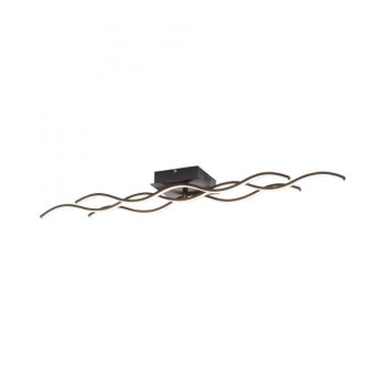 JUST LIGHT.-WAVE Φωτιστικό οροφής LED μαύρο ΚΩΔ.-SL15166-18