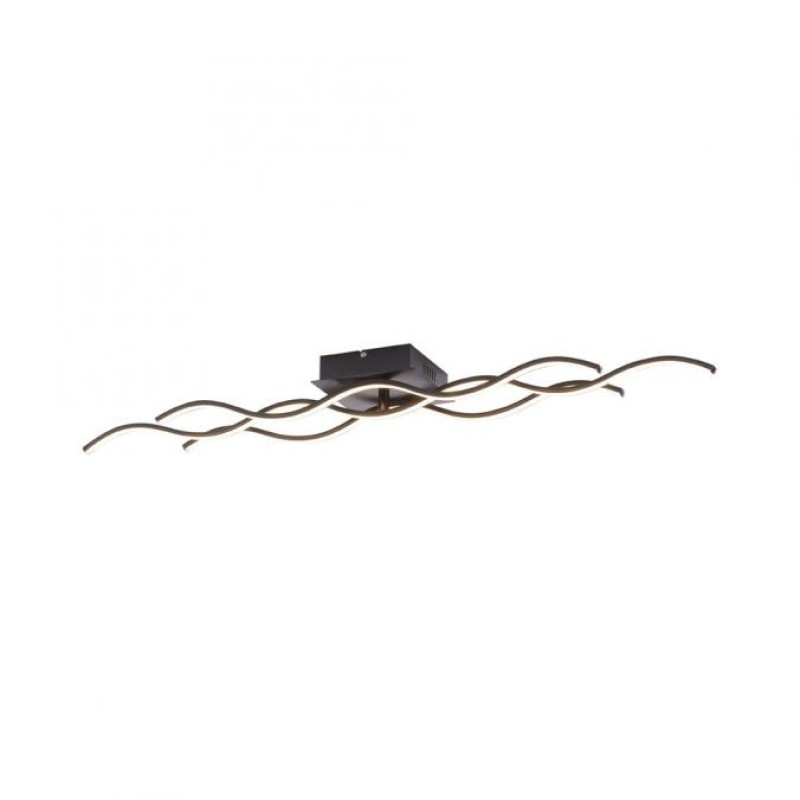 JUST LIGHT.-WAVE Φωτιστικό οροφής LED μαύρο ΚΩΔ.-SL15166-18