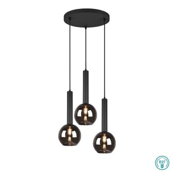 TRIO LIGHTING - Clayton Κρεμαστό φωτιστικό 3xE27 Μαύρο Ματ ΚΩΔ.-310390332