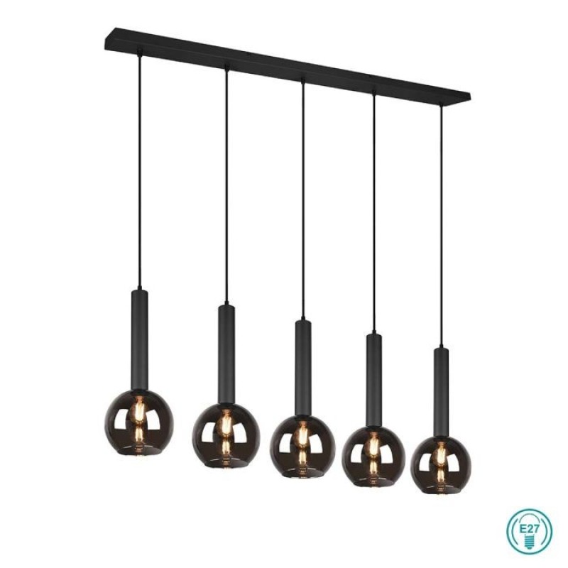 TRIO LIGHTING - Clayton Κρεμαστό φωτιστικό 5xE27 Μαύρο Ματ ΚΩΔ.-310300532