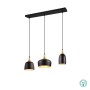 TRIO LIGHTING - Chiraz Κρεμαστό φωτιστικό 3xE27 Μαύρο Ματ με Χρυσό Ματ ΚΩΔ.-310500332