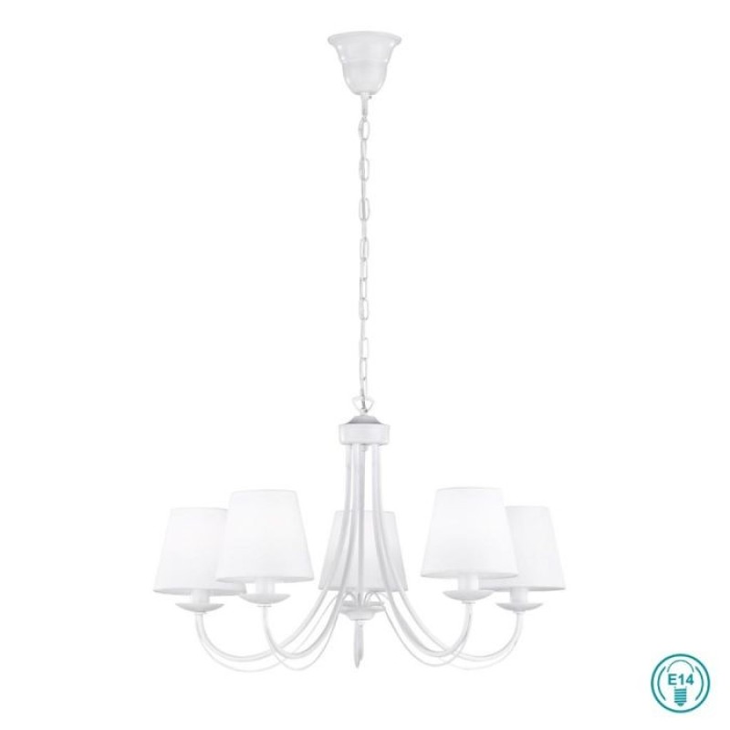 TRIO LIGHTING - Cortez Κρεμαστό φωτιστικό 5xE14 Λευκό ΚΩΔ.-110600531