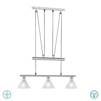 TRIO LIGHTING - Stamina Κρεμαστό φωτιστικό 3xE14 Νίκελ Ματ ΚΩΔ.-3751031-07