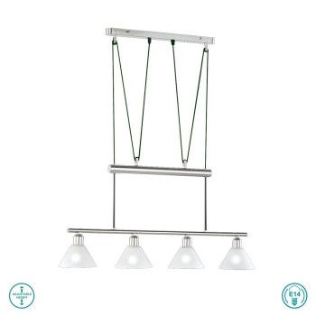 TRIO LIGHTING - Stamina Κρεμαστό φωτιστικό 4xE14 Νίκελ Ματ ΚΩΔ.-3751041-07