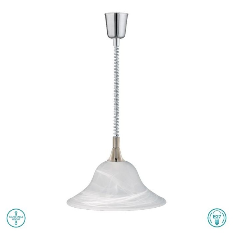 TRIO LIGHTING - Viola Κρεμαστό φωτιστικό 1xE27 Νίκελ Ματ ΚΩΔ.-301700107
