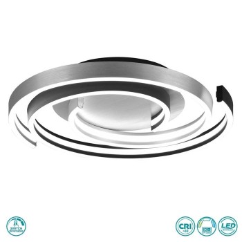 TRIO LIGHTING - Caya Φωτιστικό οροφής LED Βουρτσιστό Αλουμίνιο ΚΩΔ.-641910205