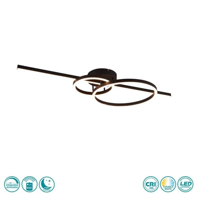 TRIO LIGHTING - Montilla Φωτιστικό οροφής LED Μαύρο Ματ ΚΩΔ.-643010332