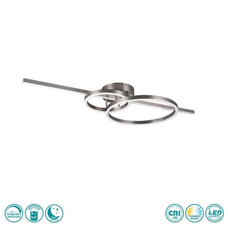 TRIO LIGHTING - Montilla Φωτιστικό οροφής LED Νίκελ Ματ ΚΩΔ.-643010307