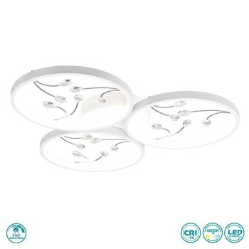 TRIO LIGHTING - Groovy Φωτιστικό οροφής LED Λευκό Ματ ΚΩΔ.-642110331