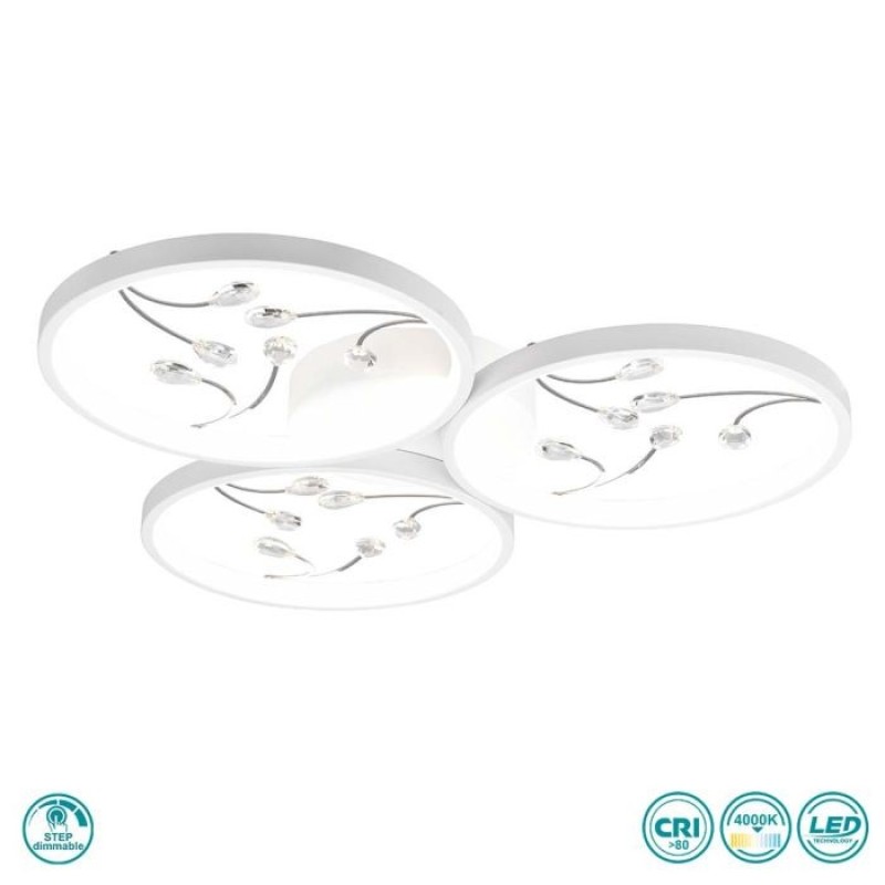 TRIO LIGHTING - Groovy Φωτιστικό οροφής LED Λευκό Ματ ΚΩΔ.-642110331