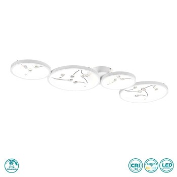 TRIO LIGHTING - Groovy Φωτιστικό οροφής LED Λευκό Ματ ΚΩΔ.-642110431