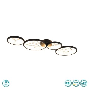 TRIO LIGHTING - Groovy Φωτιστικό οροφής LED Μαύρο Ματ ΚΩΔ.-642110432