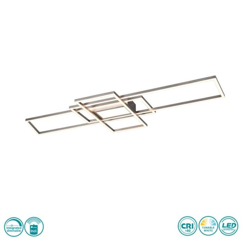 TRIO LIGHTING - Irvine Φωτιστικό οροφής LED Νίκελ Ματ ΚΩΔ.-620010407