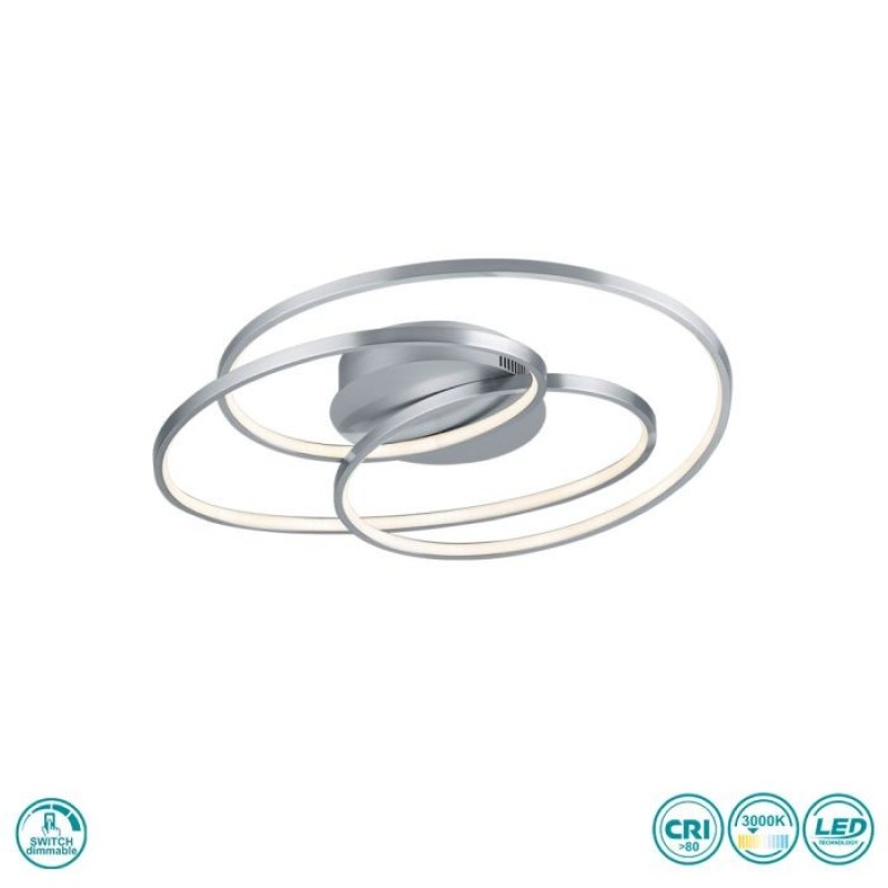 TRIO LIGHTING - Gale Φωτιστικό οροφής LED Νίκελ Ματ ΚΩΔ.-673916007