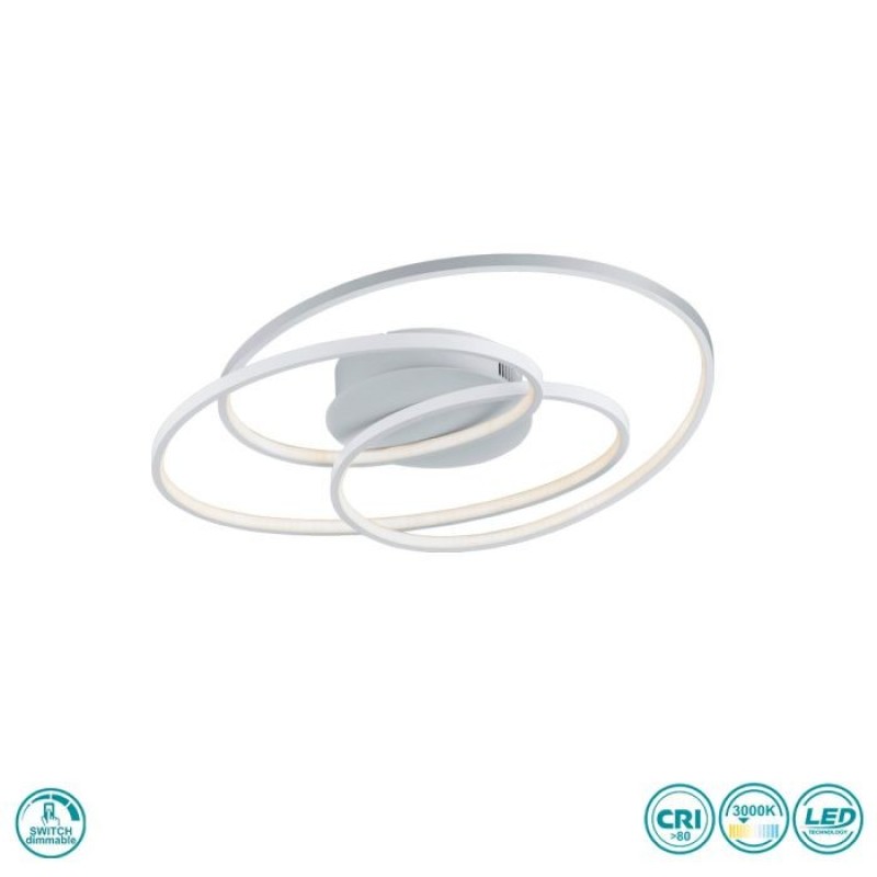 TRIO LIGHTING - Gale Φωτιστικό οροφής LED Λευκό Ματ ΚΩΔ.-673916031