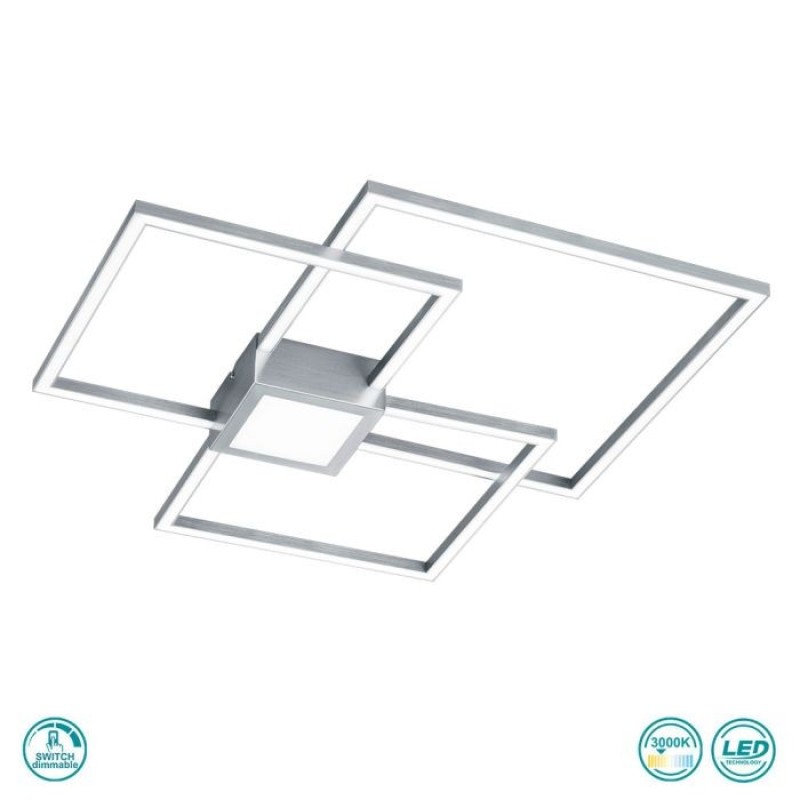 TRIO LIGHTING - Hydra Φωτιστικό οροφής LED Νίκελ Ματ ΚΩΔ.-676210407