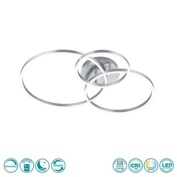 TRIO LIGHTING - Winona Φωτιστικό οροφής LED Νίκελ Ματ ΚΩΔ.-670810607