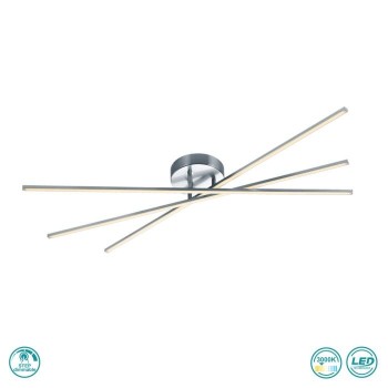 TRIO LIGHTING - Tiriac Φωτιστικό οροφής LED Νίκελ Ματ ΚΩΔ.-671610307
