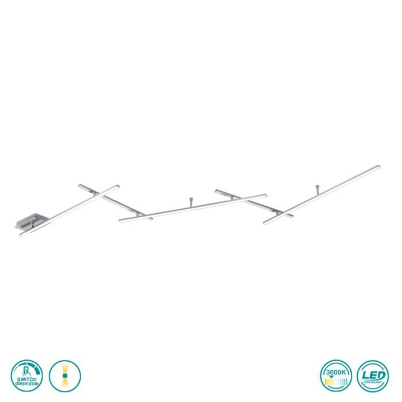 TRIO LIGHTING - INDIRA Φωτιστικό οροφής LED Νίκελ Ματ ΚΩΔ.-674610507