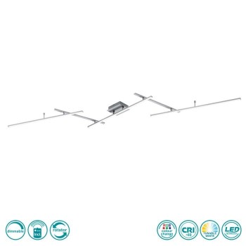TRIO LIGHTING - Arvin Φωτιστικό οροφής LED Νίκελ Ματ ΚΩΔ.-628410507