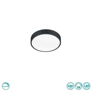 TRIO LIGHTING - Waco Φωτιστικό οροφής LED Μαύρο Ματ ΚΩΔ.-627413032