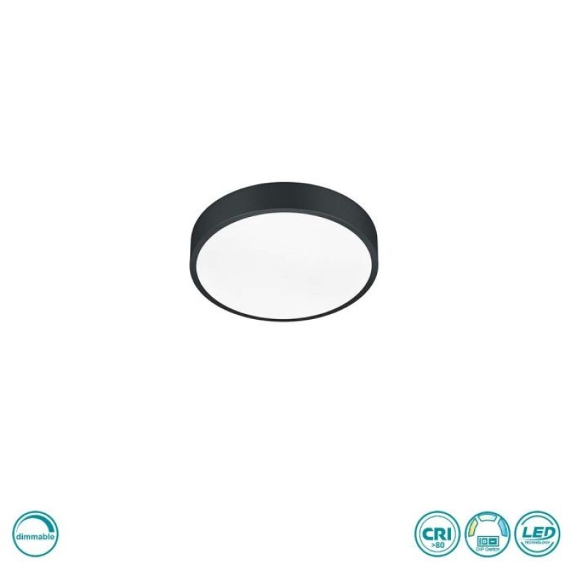 TRIO LIGHTING - Waco Φωτιστικό οροφής LED Μαύρο Ματ ΚΩΔ.-627413032