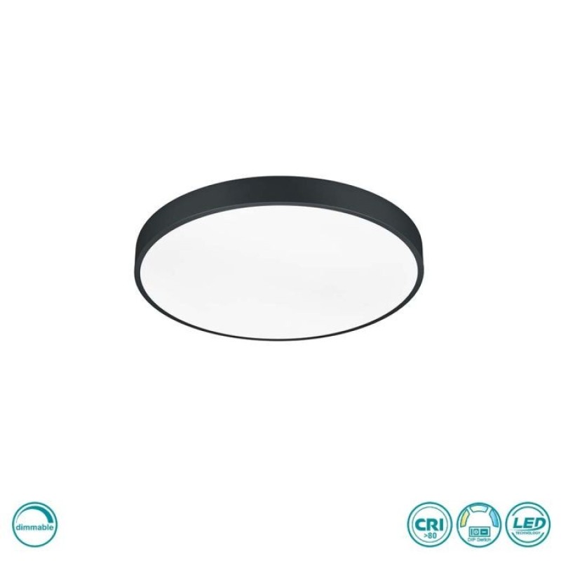 TRIO LIGHTING - Waco Φωτιστικό οροφής LED Μαύρο Ματ ΚΩΔ.-627415032