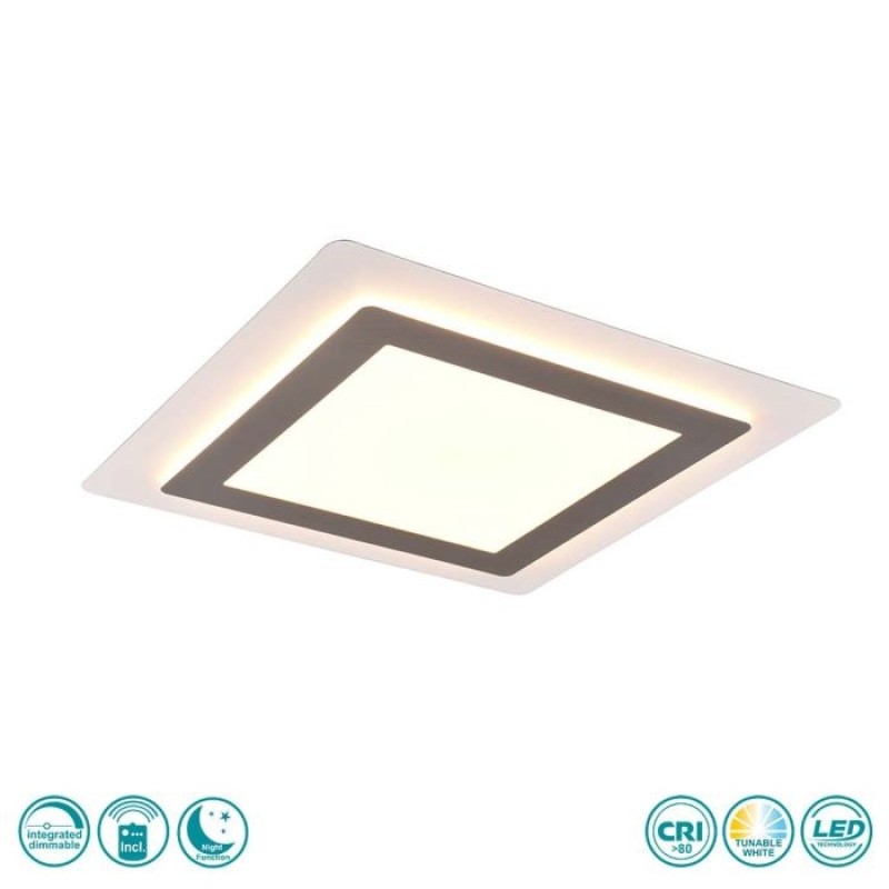 TRIO LIGHTING - Morgan Φωτιστικό οροφής 1x 50W LED Νίκελ Ματ ΚΩΔ.-641510207