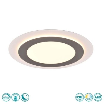 TRIO LIGHTING - Morgan Φωτιστικό οροφής 1x 50W LED Νίκελ Ματ ΚΩΔ.-641519207