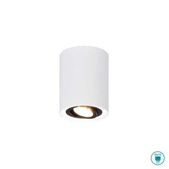 TRIO LIGHTING - Cookie Φωτιστικό οροφής 1xGU10 Λευκό Ματ με Μαύρο ΚΩΔ.-612900134