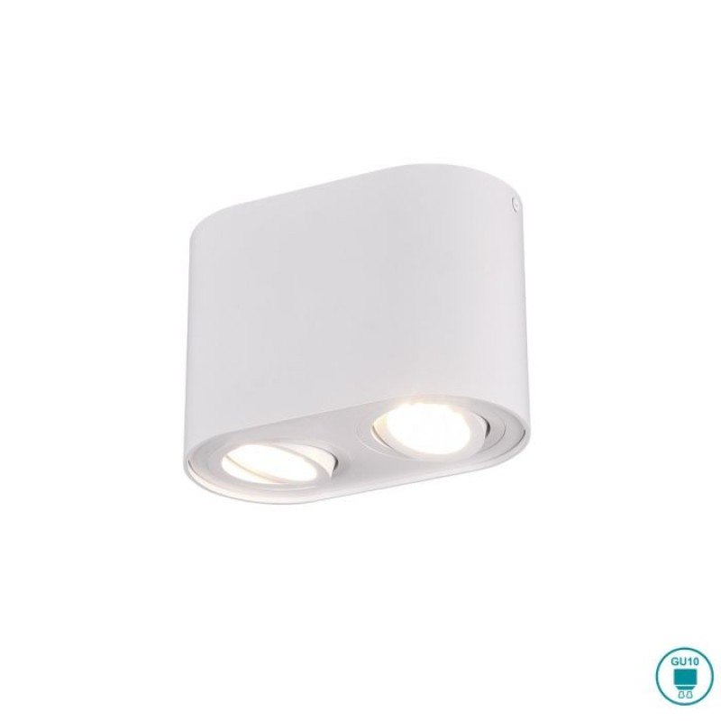 TRIO LIGHTING - Cookie Φωτιστικό οροφής 2xGU10 Λευκό ΚΩΔ.-612900231