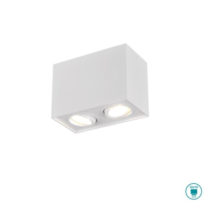 TRIO LIGHTING - Biscuit Φωτιστικό οροφής-Σποτ 2xGU10 Λευκό ΚΩΔ.-613000231