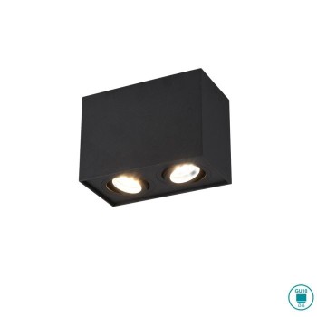 TRIO LIGHTING - Biscuit Φωτιστικό οροφής-Σποτ 2xGU10 Μαύρο ΚΩΔ.-613000232