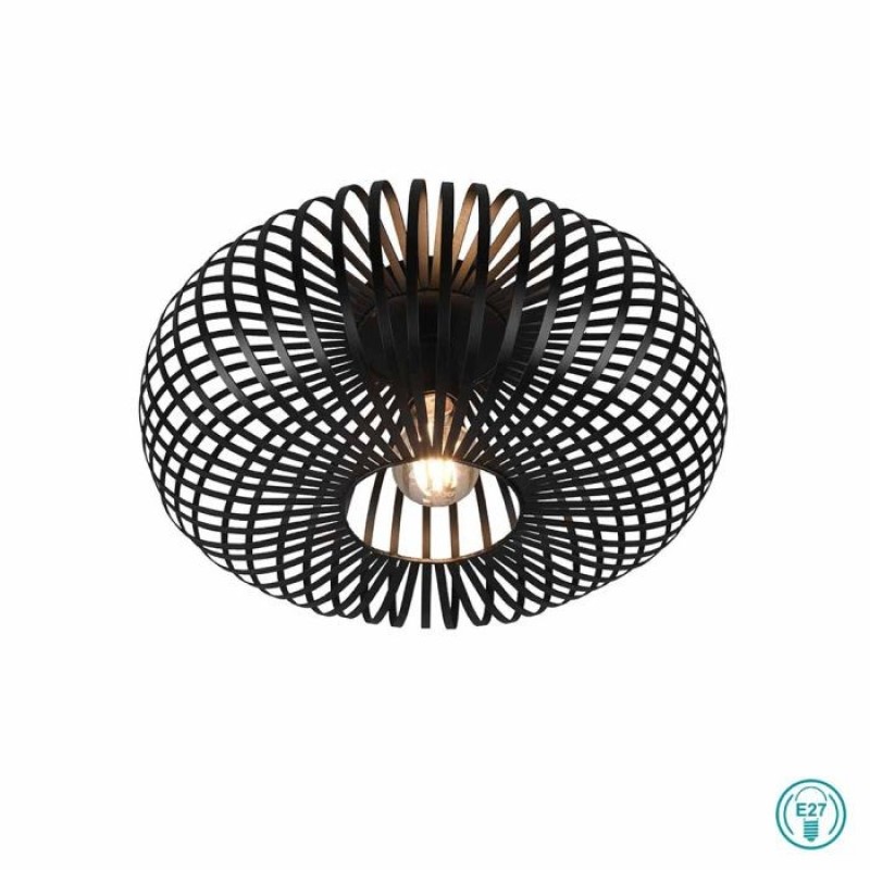 TRIO LIGHTING - Johann Φωτιστικό οροφής 1xE27 Μαύρο Ματ ΚΩΔ.-606900132