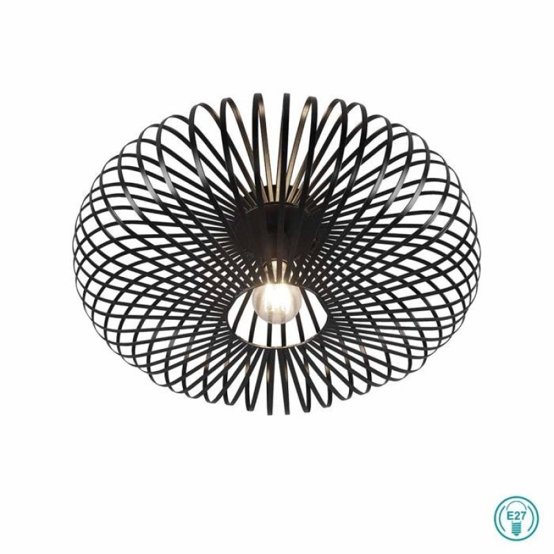 TRIO LIGHTING - Johann Φωτιστικό οροφής 1xE27 Μαύρο Ματ ΚΩΔ.-606905032