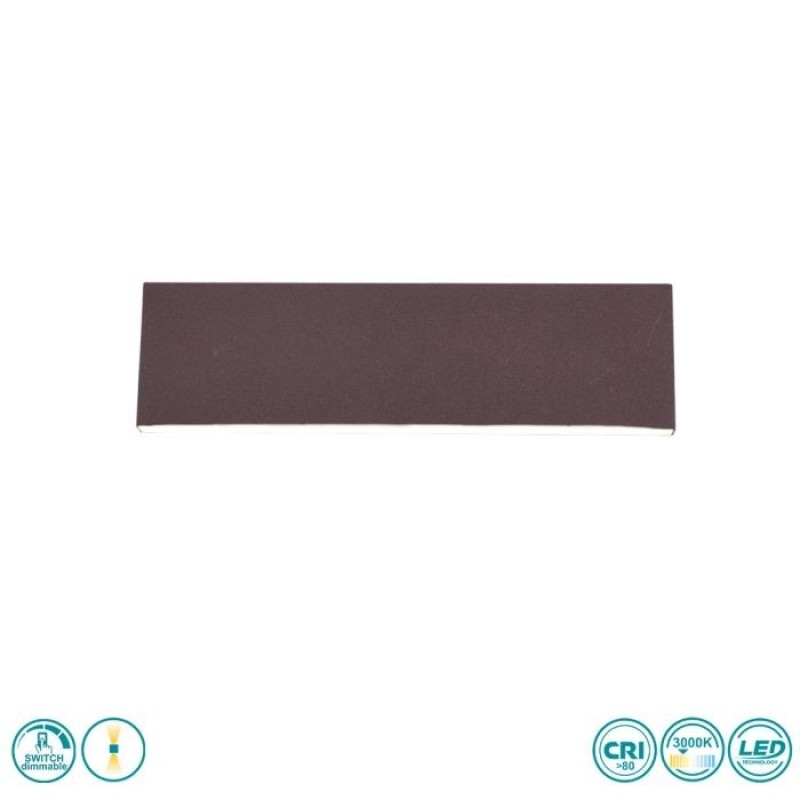 TRIO LIGHTING - Concha Επιτοίχιο φωτιστικό 2x6W LED Φινίρισμα Σκουριάς ΚΩΔ.-225172924
