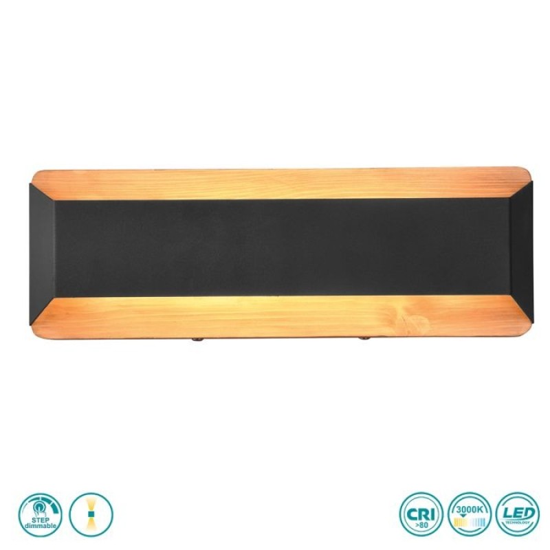 TRIO LIGHTING - Arino Επιτοίχιο φωτιστικό LED Μαύρο Ματ ΚΩΔ.-224819132
