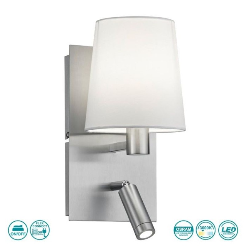 TRIO LIGHTING - Marriot Επιτοίχιο φωτιστικό LED Νίκελ Ματ ΚΩΔ.-271470207