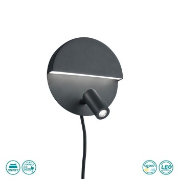TRIO LIGHTING - Mario Επιτοίχιο φωτιστικό LED Μαύρο Ματ ΚΩΔ.-222370232